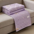 thumbnail image 5 of Btomtd Velvet Embossing Summer Cooling Blanket, Skin-Friendly & Breathable AC Cooling Quilt, Lightweight Comforter for Multi‑Season Use, 59" x 79" (Purple), 5 of 5