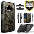 thumbnail image 1 of Moto E5 Plus Case, Dual Layers [Combo Holster] And Built-In Kickstand Bundled with [Premium Screen Protector] Hybird Shockproof And Circlemalls Stylus Pen (Camo), 1 of 7