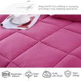 BednLinens Twin Size Fluffy Reversible Pink Down Alternative 3 Piece