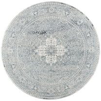 SAFAVIEH Alhambra Dawa Oriental Area Rug, Cream/Blue, 6'7" x 6'7" Round