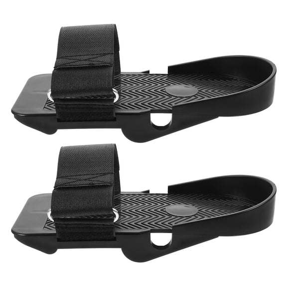 OUNONA Indoor Exercise Foot Pegs For Row Machine Rowing Machine Pedals Black 1 Pair