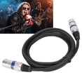 thumbnail image 4 of Cable De Micrófono XLR Macho A Hembra, Cable XLR Macho A XLR Hembra Carcasa De aleación De Zinc De 3 Pines Negra Plateada Para Amplificadores De Potencia Para Altavoces, 4 of 7