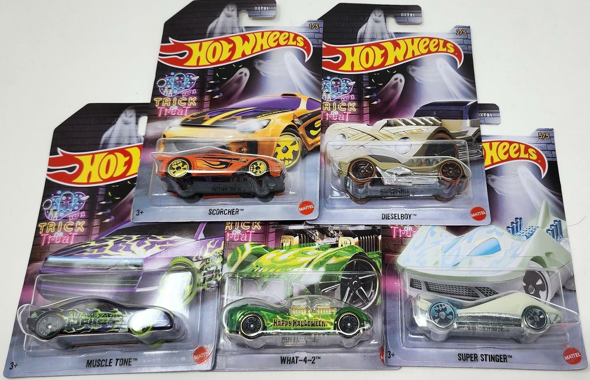 Hot Wheels Mattel 2022 Halloween Die‑Cast 5‑Vehicle