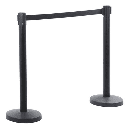 Yaheetech 4-Pack Stanchion with 6.5 Foot Retractable Belt Crowd Control Stanchion Queue Line Post Barrier