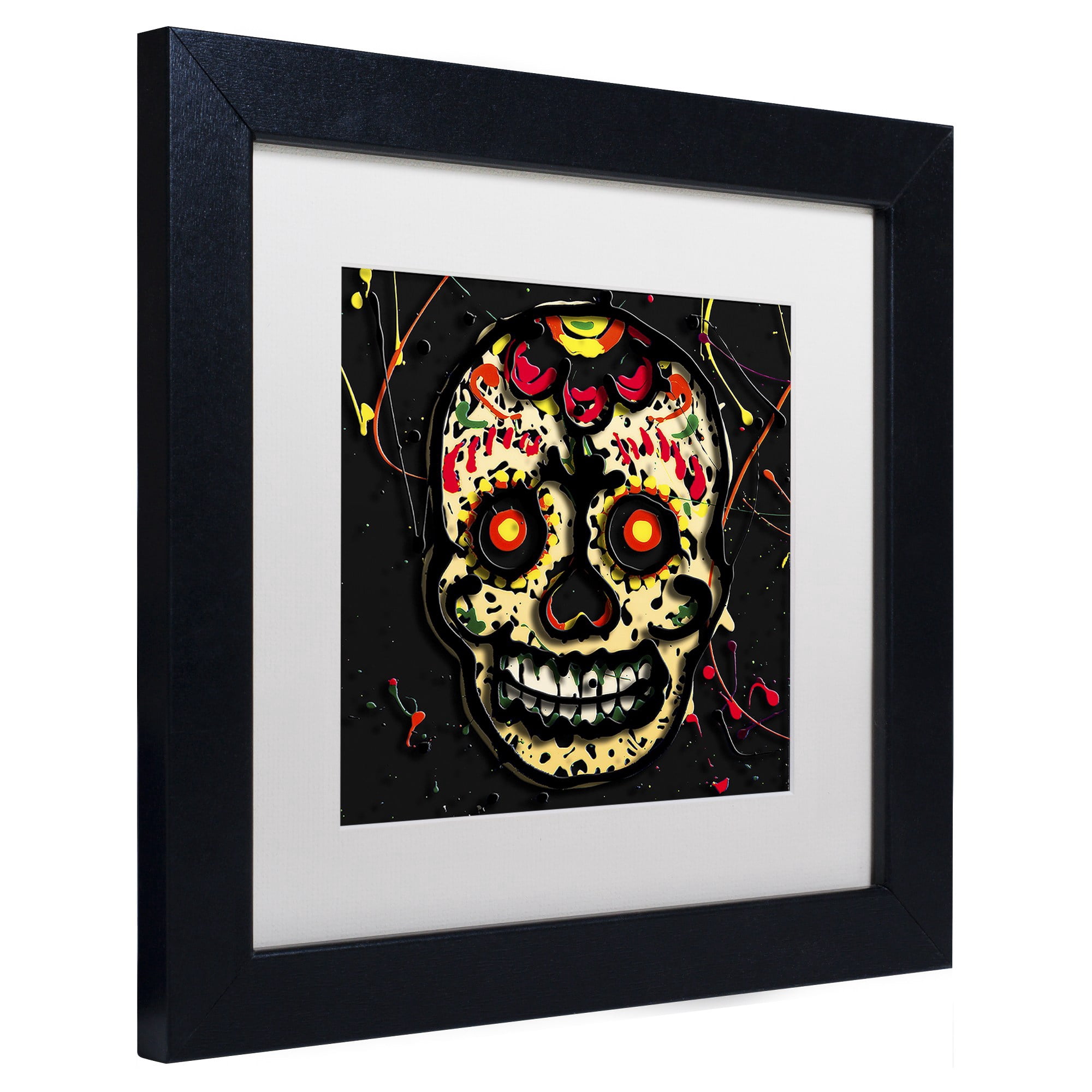 Trademark Fine Art "Muertos 2" Canvas Art by Roderick Stevens, White Matte, Black Frame