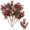 10pcs, variant on 6PCS /10PCS Christmas Berries Red Stems Evergreen Pine Branches, Snow Flocked Red Holly Berry Pine Cone Floral Sprays Decoration,Winter Holiday Floral Picks