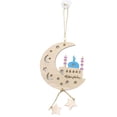 thumbnail image 1 of Gigicloud Ramadan Kareem Wooden Moon Hanging Ornaments with Cord Eid Al-fitr Ramadan Mubarak Eid Hanging Ornament for Party Festival Home Decoration E, 1 of 9