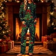 thumbnail image 2 of successthop Christmas Pjs Women Vacation 2 Piece Tree Long Sleeve Holiday Bow Tops Festival and Pants Xmas Loungewear, 2 of 5