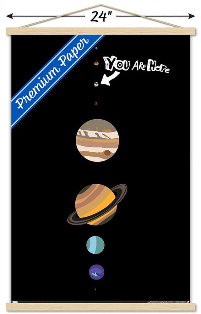 The Big Bang Theory - Planets Wall Poster with Wooden Magnetic Frame, 22.375" x 34"
