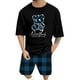 thumbnail image 2 of WILLBEST Conjunto de Camiseta y Pantalones Cortos de Verano para Hombre, Informal, con Estampado de Oso, Diseño A Cuadros, para Gimnasio, Deportes y Vacaciones, 2 of 5