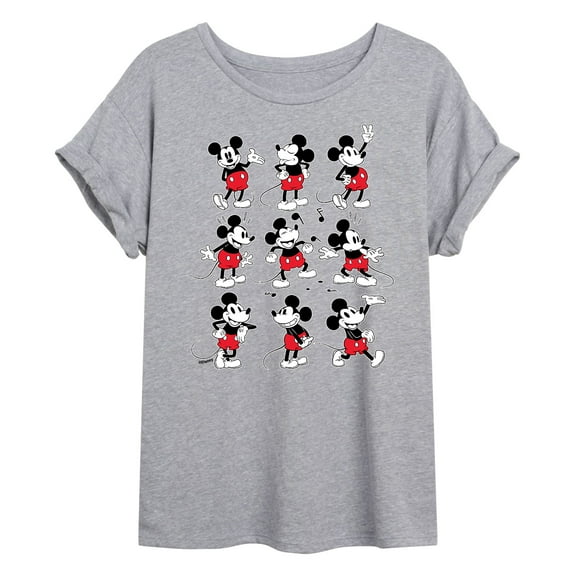 Mickey & Friends - Mickey Poses Grid - Women's Oversized T-Shirt