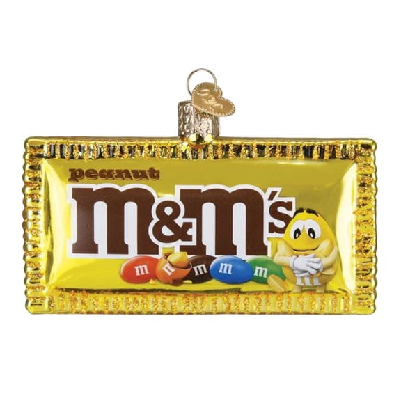 Old World Christmas Blown Glass Ornament for Christmas Tree, Peanut M&M''''''''''''''''s