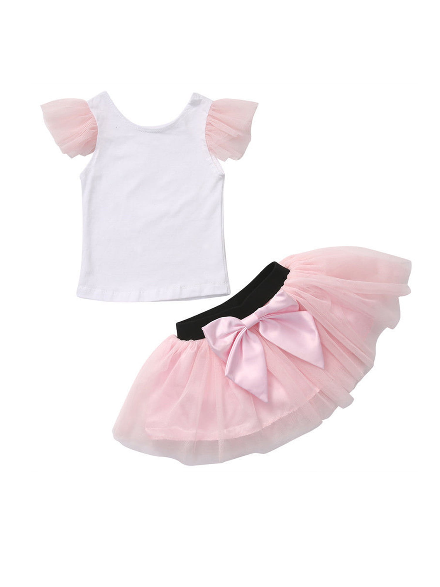 Girls Marry Daddy Top T-Shirt Outfit Tutu Skirt Set Red Bow Valentines Proposal