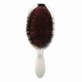 thumbnail image 1 of Peine masajeador de pelo con cerdas de nailon ovaladas de 2 colores, cepillo antiestático para el cuero cabelludo, color plateado, 1 of 14
