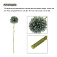 thumbnail image 4 of Cabezas de flores artificiales Uxcell Crisantemo Hidrangea Verde Flores Falsas 10Pcs, 4 of 6