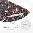 thumbnail image 5 of Naloa Cute Foxes Pillowcase, Throw Pillowcase, Wrinkle-Free, Stain-Resistant with Hidden Zipper for Bedroom Sofa - 14"x20", 5 of 9