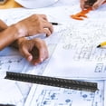 thumbnail image 6 of RUseeN Architectural Scaling Ruler, 12'' Imperial Architectural Scaling Tools, Engineering Drafting Construction Drawing Blueprints Triangular Architect Scaling Rulers (Black), 6 of 7