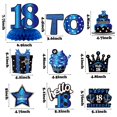 thumbnail image 2 of Set de decoración para fiestas WATINC, 26 piezas, 18, azul y negro, cumpleaños, 2 of 7