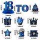 thumbnail image 2 of Set de decoración para fiestas WATINC, 26 piezas, 18, azul y negro, cumpleaños, 2 of 7