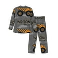 thumbnail image 2 of Kll Construction Machines Sleepwear Mens Flannel Pajamas,Long Cotton Pj Set, 2 of 9