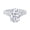 Diamond, variant on 1 Carat Oval LAB GROWN Ruby and LAB GROWN Diamond Engagement Ring (0.5ct Center, AAAA Heirloom Quality) RISV01W7AM 14K White Gold
