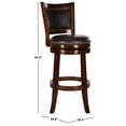 thumbnail image 5 of SAFAVIEH Lazzaro 43" Bicast Leather Barstool, Espresso/Brown, 5 of 5