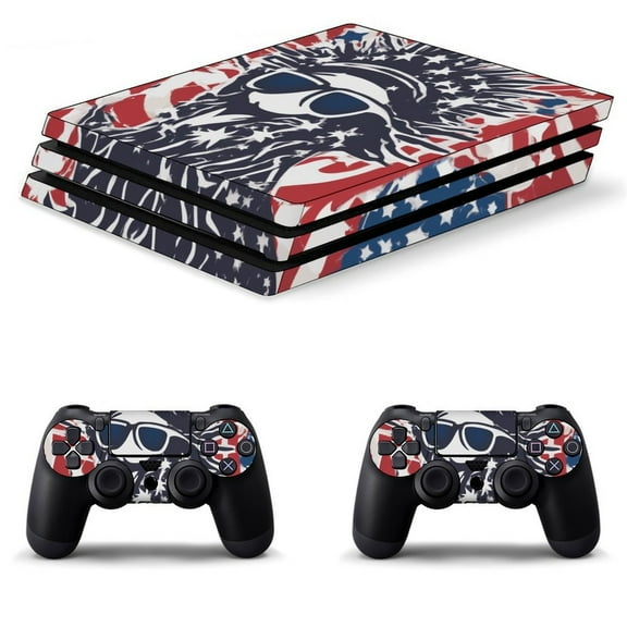 Decal Skin for PS4 Slim / PS4 Pro / PS4, Whole Body Vinyl Sticker Cover for Playstation 4 Console and Controller (4th July)
