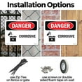 thumbnail image 3 of Corrosive OSHA Danger Rigid Plastic Sign 18 Inch x 12 Inch - 5 Pack, 3 of 8