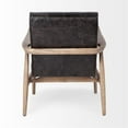 thumbnail image 5 of Merana Phineas Black Leather Wrapped Ash Wood Frame Accent Chair, 5 of 9