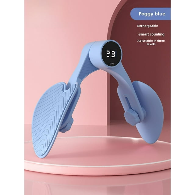 New Version Kegel Exercise Device for Women - Blue Counting Pelvic Floor Muscle Trainer, Versatile Leg & Thigh Toner with Durable Material, Compact Design, Non-Slip Stable Base for Home & Travel