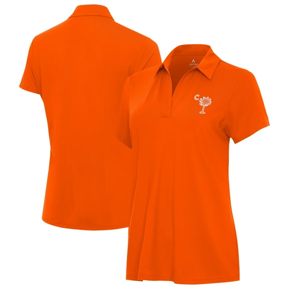 Women's Antigua Orange Clemson Tigers Palmetto Series Era Polo