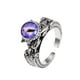 thumbnail image 2 of Jumpingount Anillo con dije de personalidad, diseño Vintage, suministro de joyería de aleación, accesorios a juego, anillos estereoscópicos de bucle Ropa, zapatos y accesorios Miscelánea Violeta Jumpingount AP010671-04B, 2 of 6