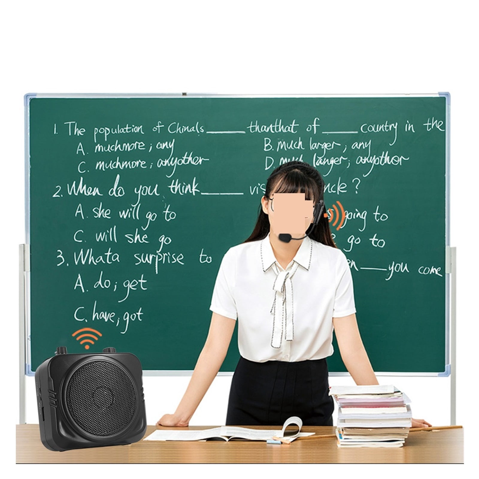 Voice Amplifier UHF Wireless Microphone Speaker Portable Teaching Lecture Tour Guide ,Powerful&Original Sound