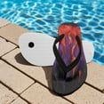 thumbnail image 3 of Psesaysky Boys' Beach Sandal Watercolor Flame Print Trendy Slip-on Flip-Flop Sandals for Swim Pool Size 12, 3 of 7
