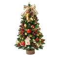 thumbnail image 2 of Mini Christmas Tree with LED Lights Hanging Ornaments DIY Desktop Xmas Tree Decorations Battery Operated Artificial Christmas Tree, 2 of 8