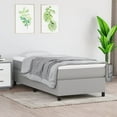 thumbnail image 1 of vidaXL Box Spring Bed with Mattress Light Grey 100x203 cm Twin XL Fabric, 1 of 5