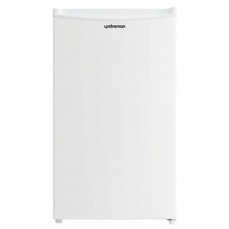 Upstreman Mini Fridge with Freezer  3.2 Cu.Ft Small Refrigerator Single Door Compact Refrigerator for Dorm Office  Adjustable Thermostat  Low Noise  BR321 White