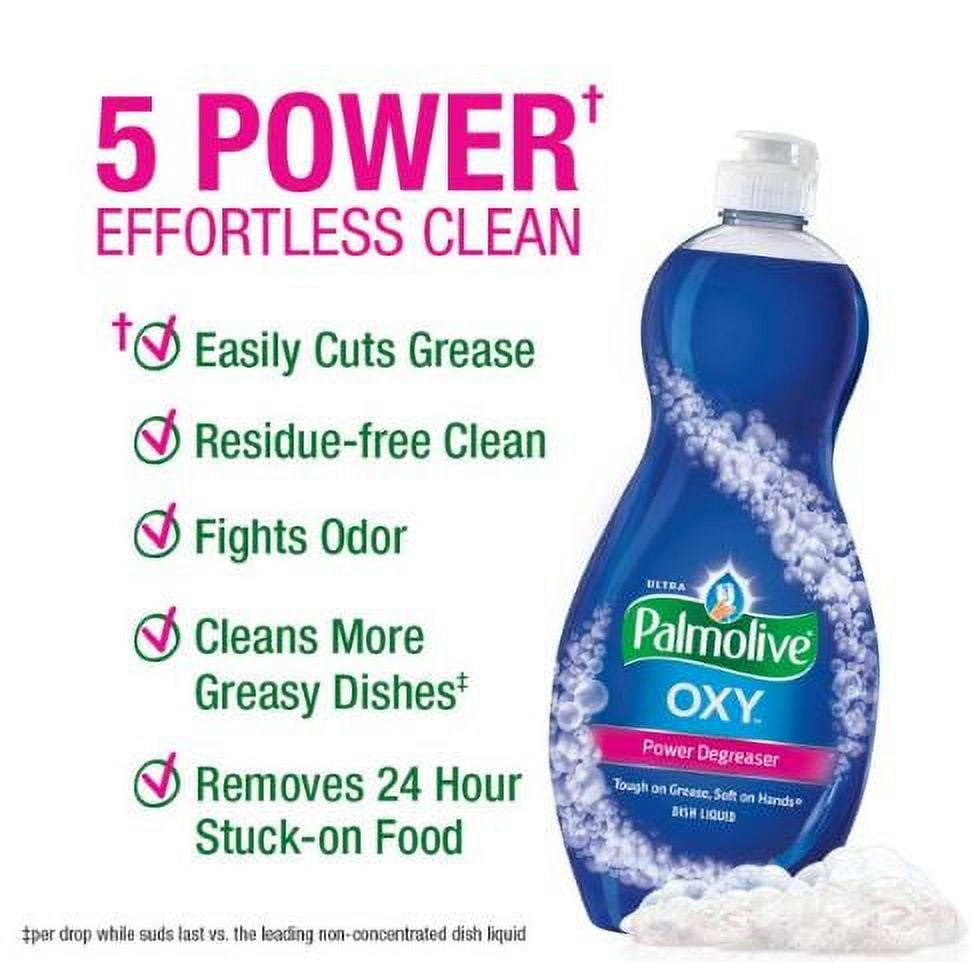Palmolive Oxy Power Degreaser Liquid Dish Soap, Fresh Scent, 20 Fluid Ounce - 4 Pack