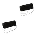 thumbnail image 1 of Destyer Chinlon Women Winter Muff Portable Solid Color Home Warm Keeping Hand Warmer Black 2Set, 1 of 6
