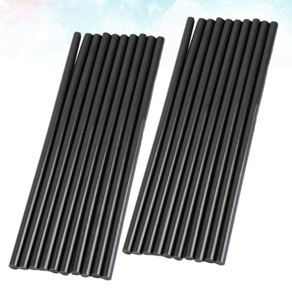 Raindrops 100 Pcs Full Size Black Hot Glue Sticks Adhesive Sticks for Crafting and Projects
