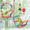 thumbnail image 5 of Sytle-Carry 11 Pcs Bird Parakeet Toys, Swing Hanging Standing Chewing Toy, Wooden Perch Chewing Toy for Budgerigar, Parakeet, Conure, Cockatiel, Mynah, Love Birds, Finches, 5 of 5