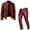 Red, variant on TBWNWG Retro Slim Fit Two Piece Suit for Men Punk Style Autumn Winter Casual Formal and Trousers Set,Sizes M