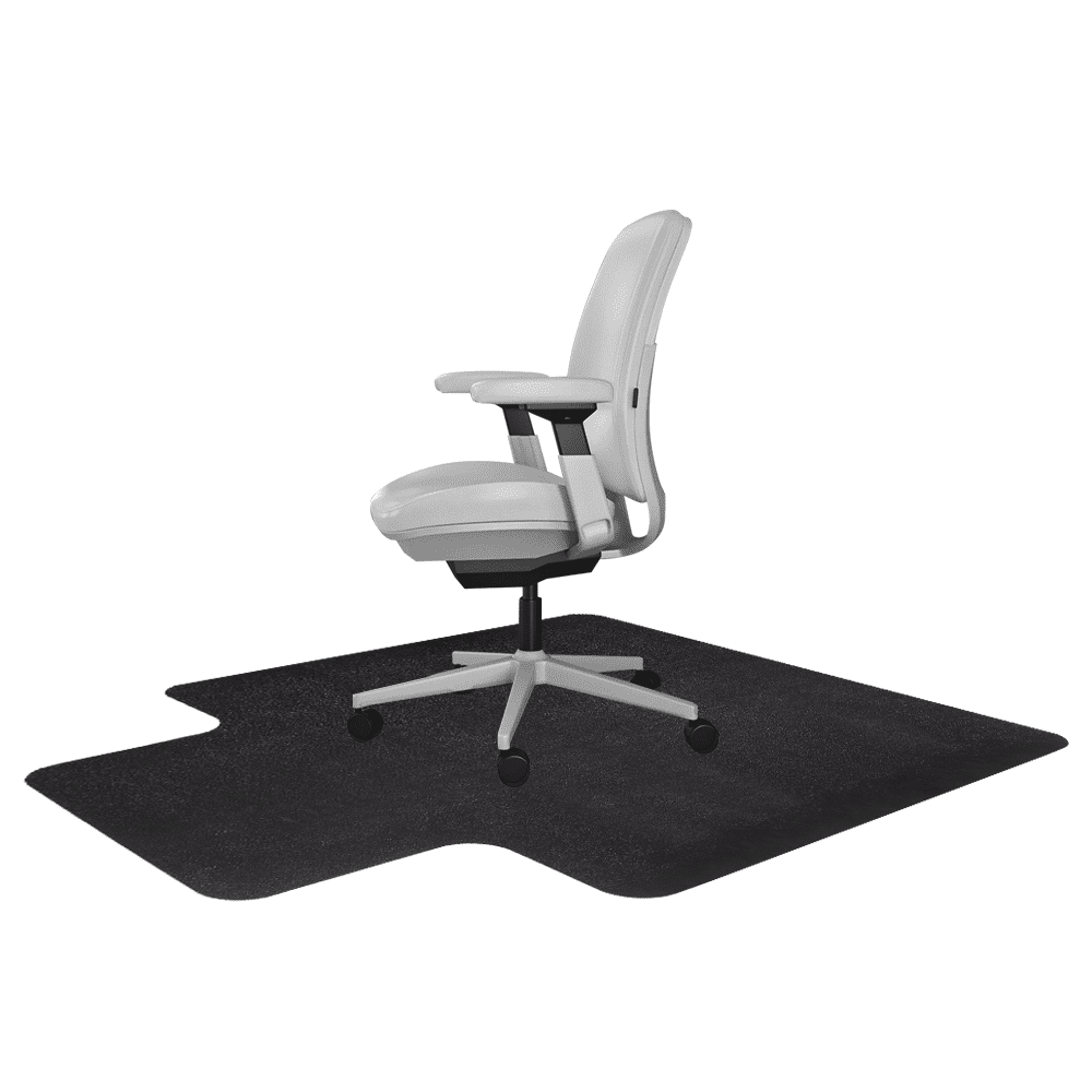 Resilia Office Desk Chair Mat–Black 3' x 4' Rectangle Hard floor Mat 