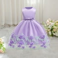 thumbnail image 2 of Miluxas Baby Girls Dress Toddler Flower Girl Dresses Birthday Party Princess Dresses Sleeveless Tutu Pageant Dress Purple 3 Years, 2 of 7