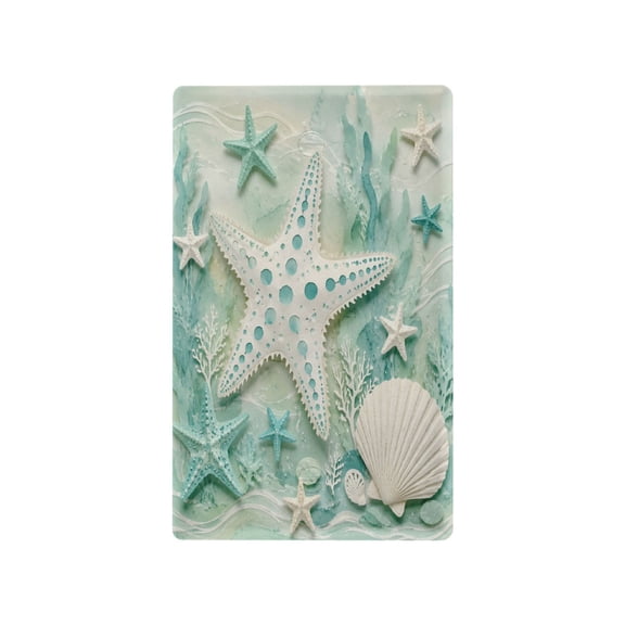Unused Outlet Cover Switch Plate PC Material Electrical Outlet Covers Wall Plates with Screws Mint Green Starfish
