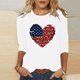 thumbnail image 3 of Camisetas de Manga Corta para las Mujeres Día de la Independencia Impreso Suelto Cuello Redondo Tee, Casual Y Blusas Festivas para las Mujeres Casual, 3 of 4