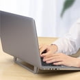 thumbnail image 3 of stanreset Alliage d'Aluminium Invisible Ventilé Ordinateur Portable Stand Pliable Ordinateur Portable Titulaire Réglable Bureau Ordinateur Portable Stand Gris, 3 of 6