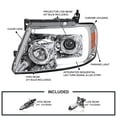 thumbnail image 3 of Spec-D Tuning Chrome Projector Headlights w/ Switchback Sequential Signal LED Tube Compatible with 2004-2008 Ford F150 2006-2008 Lincoln Mark LT, Left + Right Pair Headlamps Assembly, 3 of 5