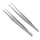 thumbnail image 5 of Pinzas de acero inoxidable para extensiones de pestañas, pinzas para injerto de pestañas postizas, herramienta de maquillaje, 5 of 10