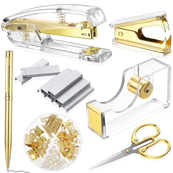 Set de material de oficina, kit de accesorios de escritorio Outus Acrylic (dorado)